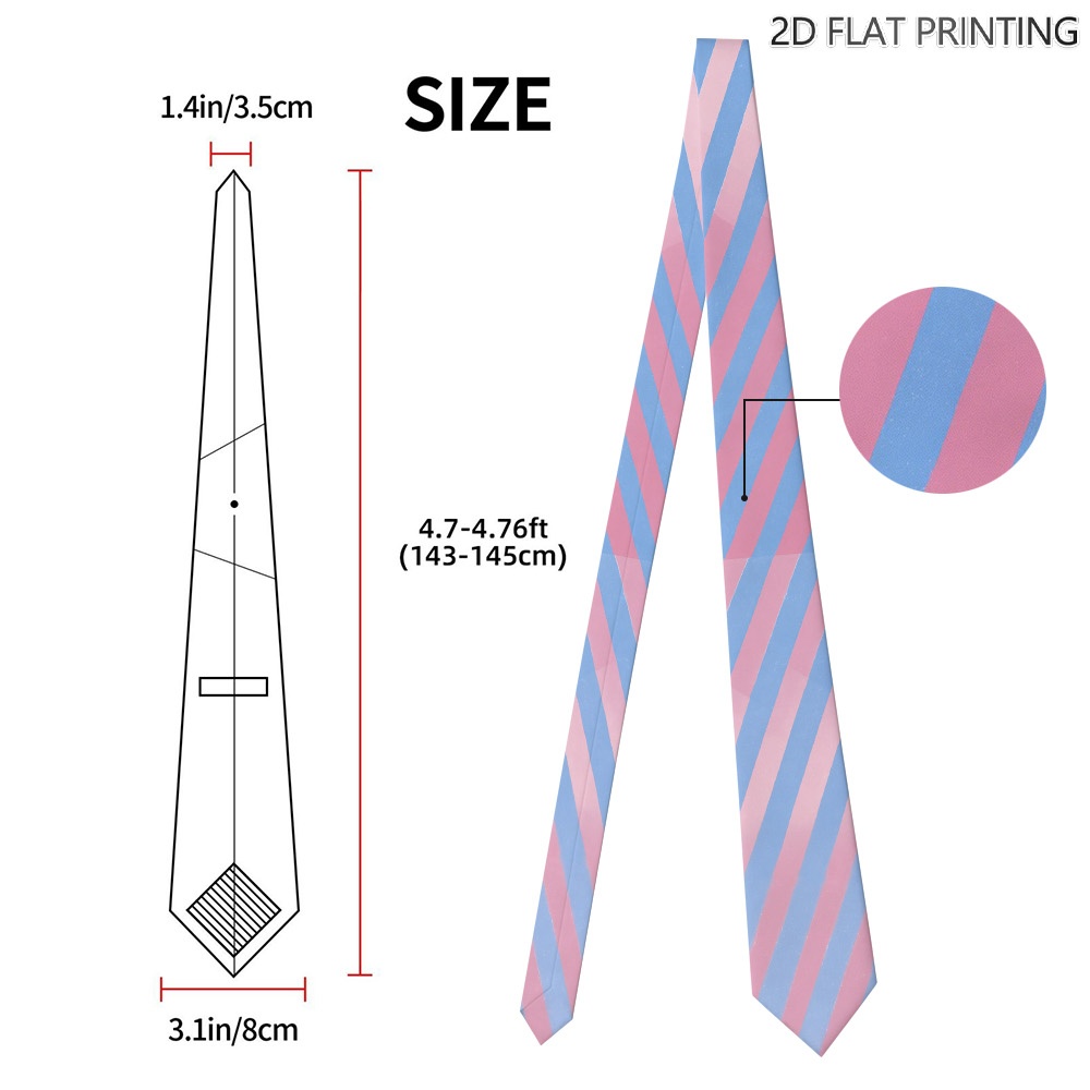 TEMU 1pc Pastel Diagonal Stripes Tie – A Perfect Gift For Your Husband, Featuring A Stylish And Comfortable Design For Special Occasions