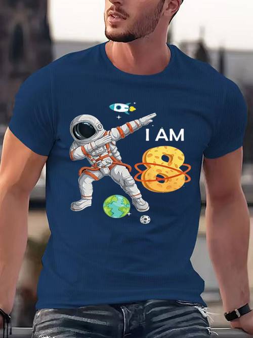 childrens 8th birthday theme decorations cartoon astronaut rocket and earth backdrop space theme birthday party decoration cloth