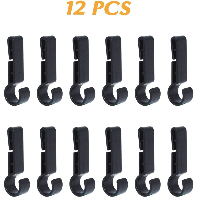 TEMU Lot de 12 accessoires de crochet pour lampe frontale de casque de mineur, boucle antidérapante, clips de fixation pour lampe sur casque de