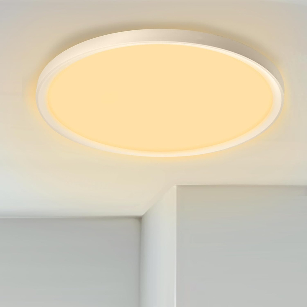 

Energy- Warm White Led Ceiling Light, 36w/48w/72w - Modern Flat Round Design, Waterproof, For Bathroom, Kitchen, Bedroom & Hallway, Bathroom Decor, Basement, Bathroom Lamp, Kitchen Lamp