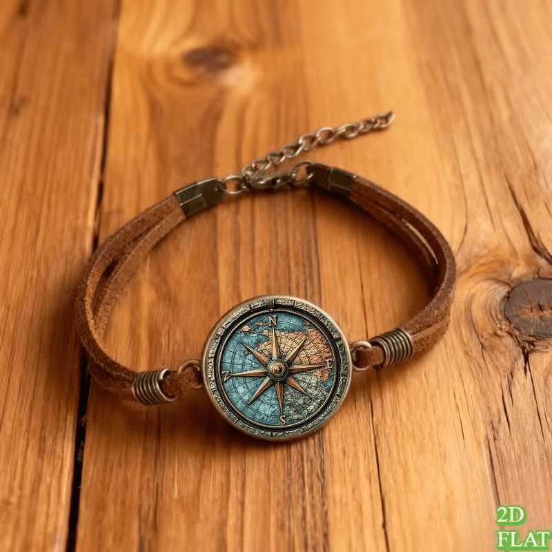 TEMU Armband met 2D plat , Modearmband, Vintage armband, Jubileumcadeau, Feestdagcadeau, Cadeaus voor vrienden en familie voor Halloween, Kerstmis en