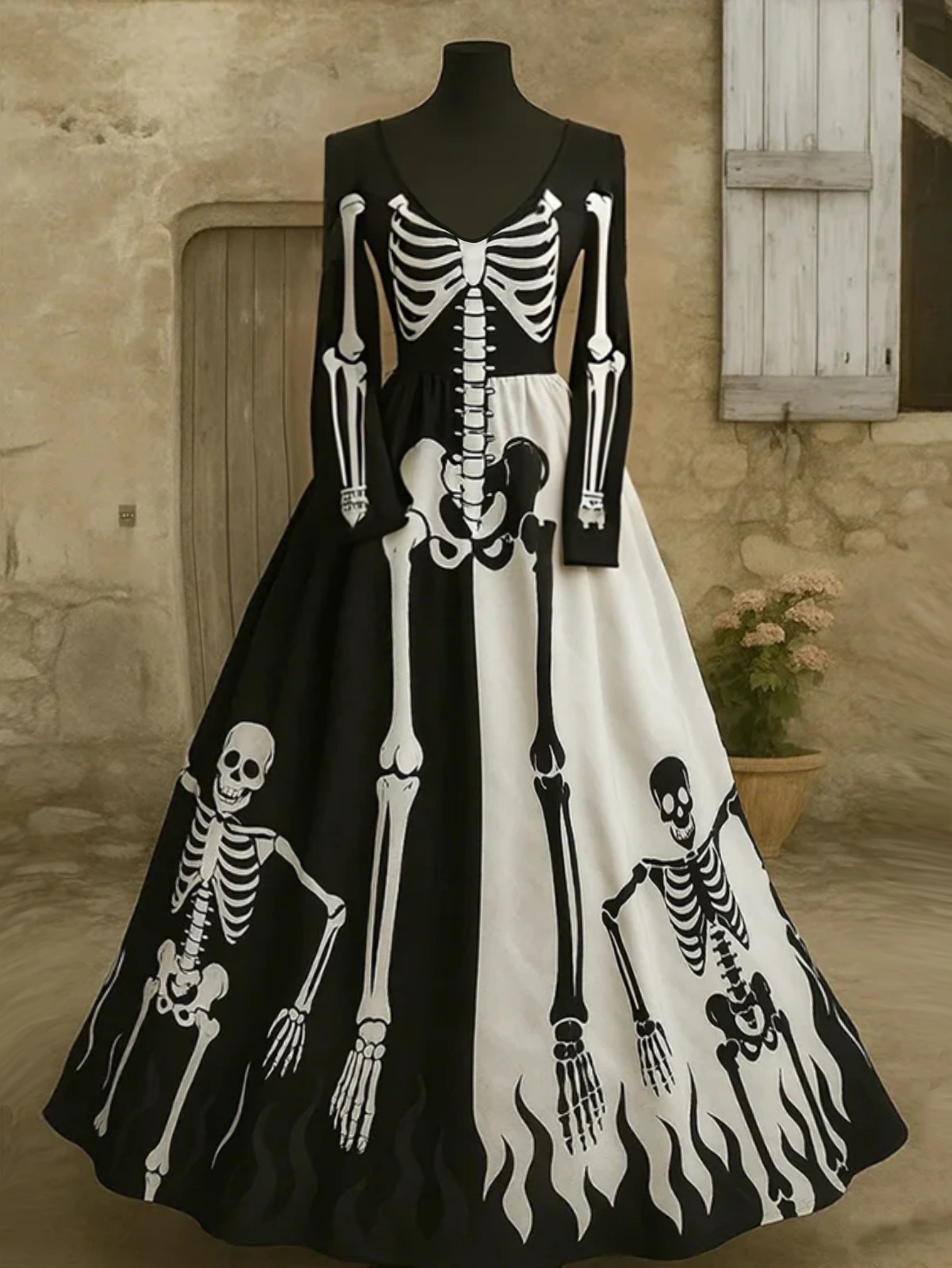 skeleton dress sold on Temu United States