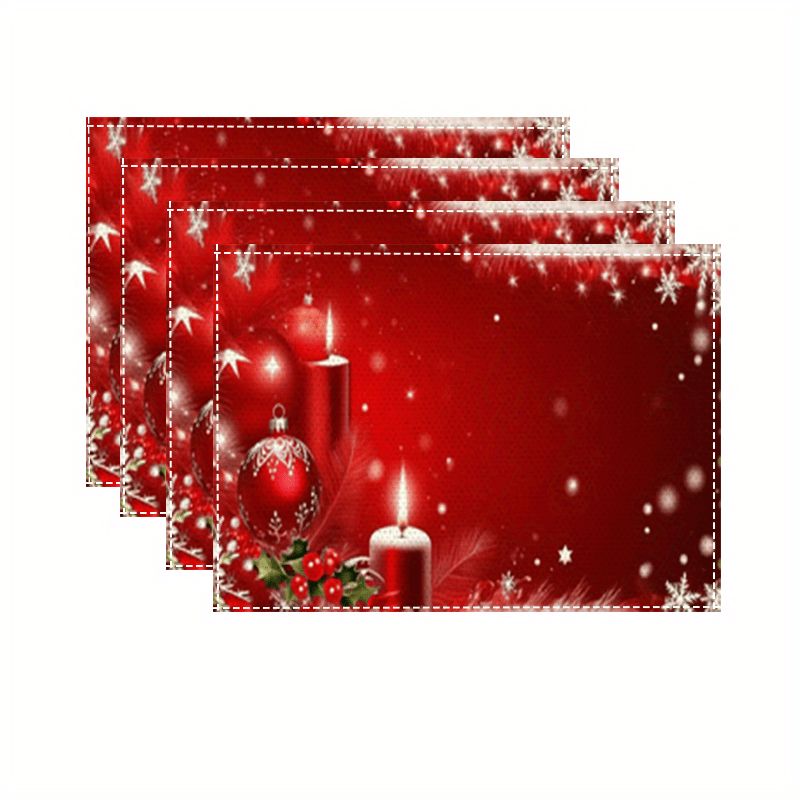 

4pcs Set Of And Pattern Placemats, - And Washable Placemats, Table For Restaurant And Kitchen Decoration,