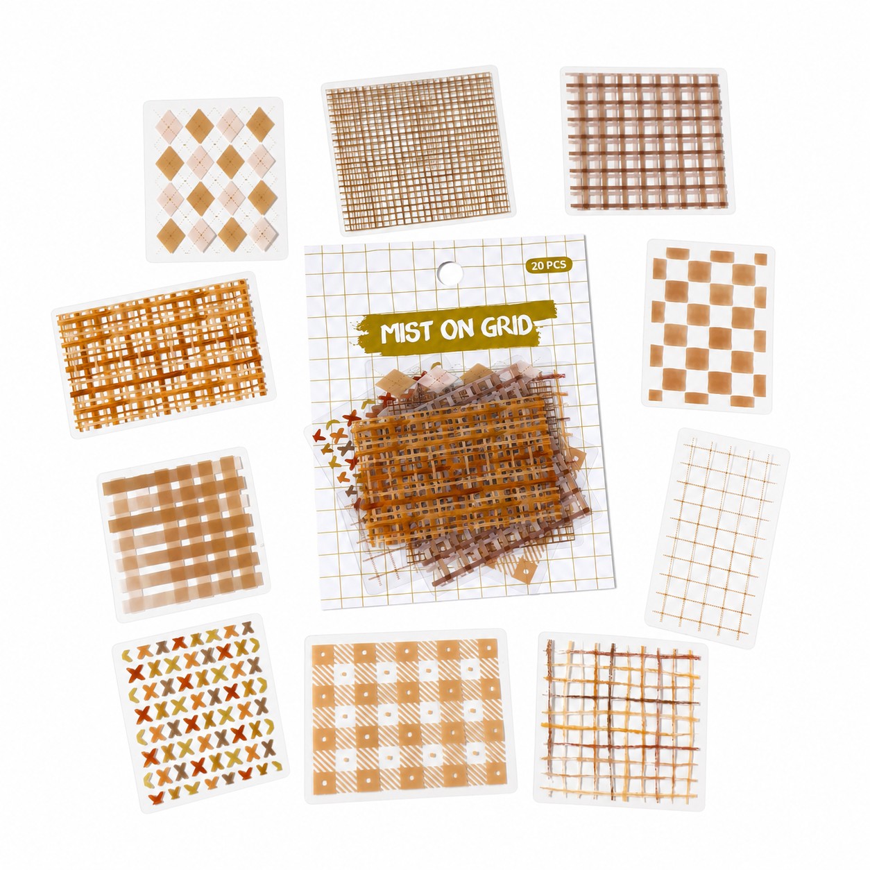 TEMU Lot de 20 autocollants pour en plastique PET de irrégulières, mats et multicolores, pour journaux de récupération, scrapbooking, albums photo,