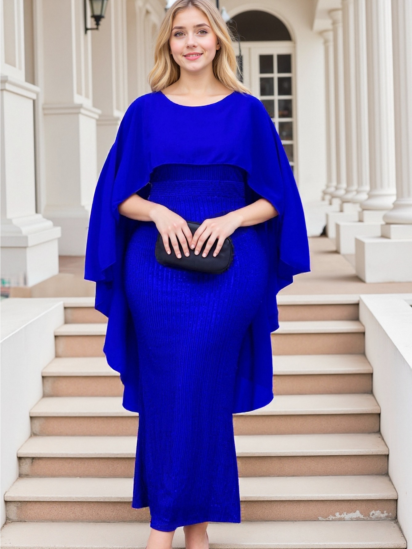 dresses blue royal sold on Temu United States
