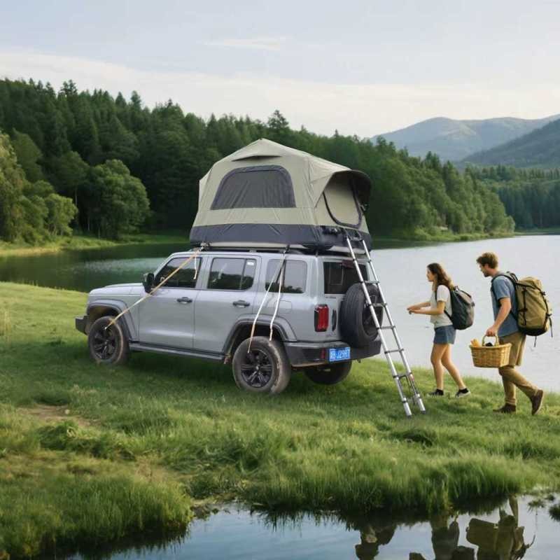 tent for night Coody 17.2 (Koala-7) Beige Large Inflatable Tent for Camping (2-10 Person)