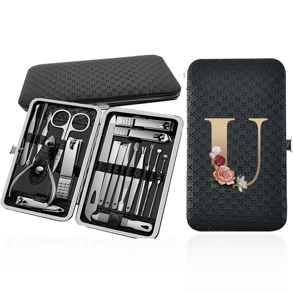 Portable 19pcs Nail Clipper Set with Beauty Tools