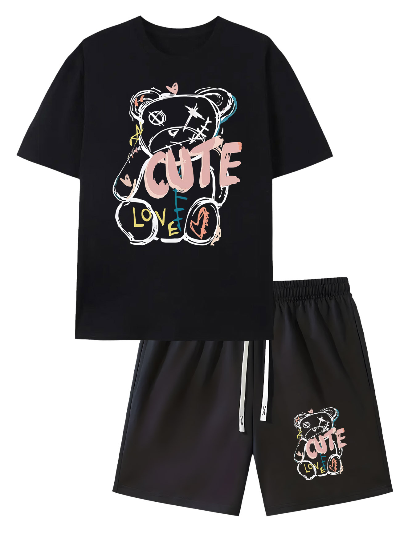 Tシャツ・カットソー BEAR FRIENDS DOODLE ARTWORK SHORT SLEEVE T-SHIRT Amazon.com: FRIENDS TV Show Doodle Mens and Womens Short