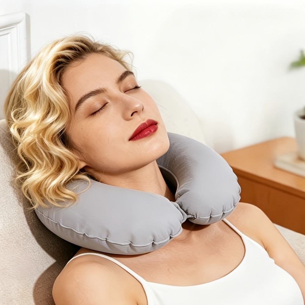 Image of Travel Neck Pillow, U-shaped Ergonomic Contouring , Conforms To -shaped Cervical Spine, Compression Lightweight Design, Wear-resistant And Skin-friendly, Designed For Car Cabins, Offices, And