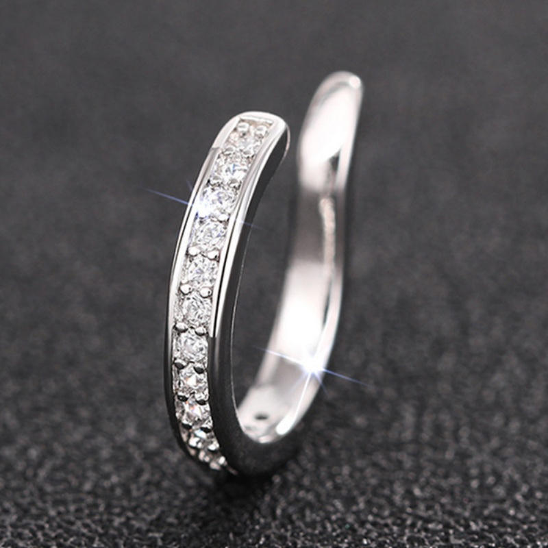 Goth Inlay Shiny Zirconia Ear Clip For Women Men Casual Fashion Easy Additions (single Ear Clip)