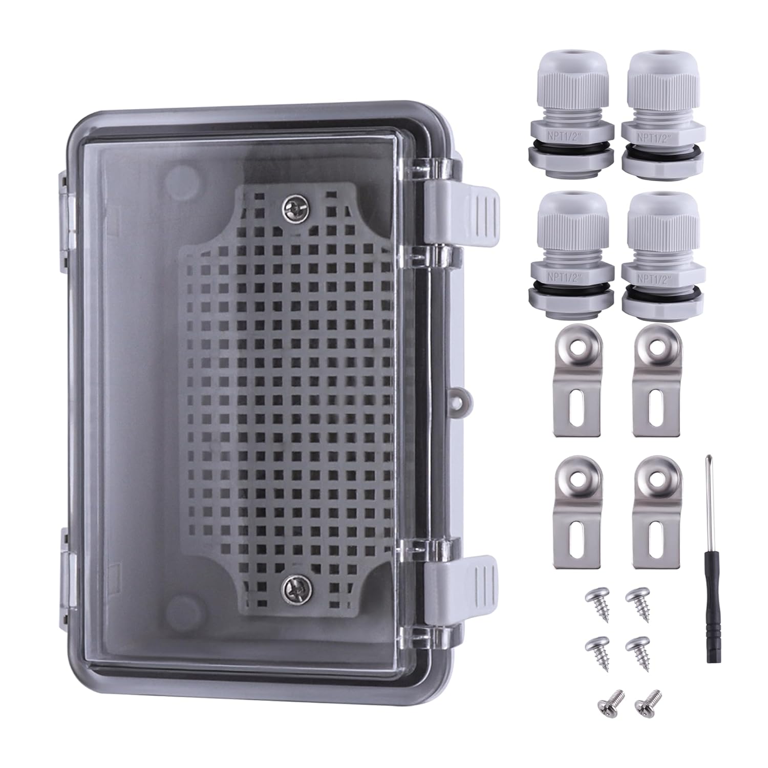 

Box Plastic Box, Lid/ Lid Ip67 Electrical Box, 4 Sealing Sleeves, 5.9 X 3.9 X 2.8in 150 X X 70mm