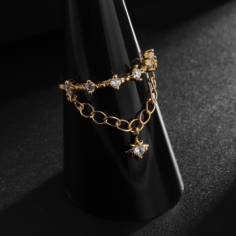 Fashionable Cubic Synthetic Zirconia Open-Ended Ring