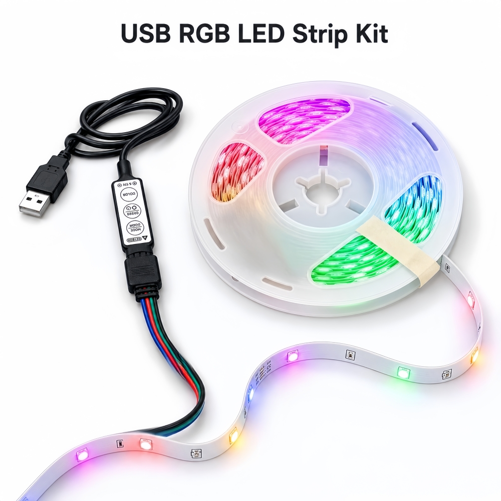 Dynamic Color Sync RGB LED Strip with USB Multi-Control