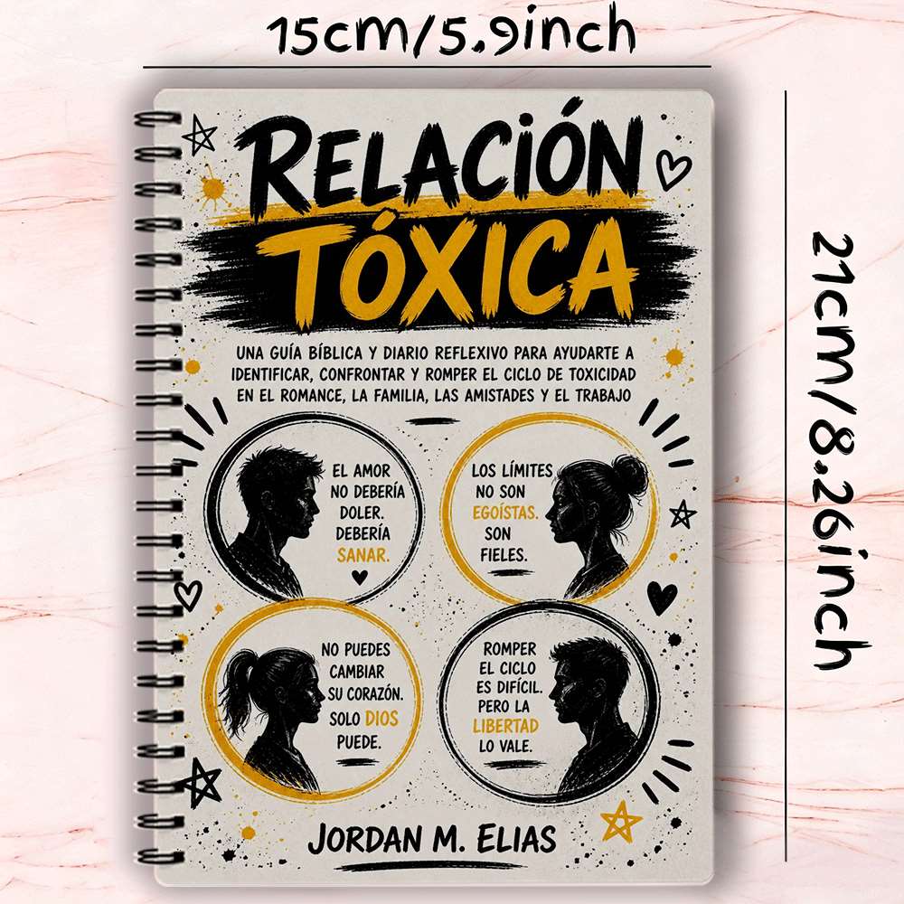 TEMU Versión en español Cuaderno A5 de relación tóxica ner Diario de reflexión sobre Notas de recuperación de Sanación emocional Establecimiento de