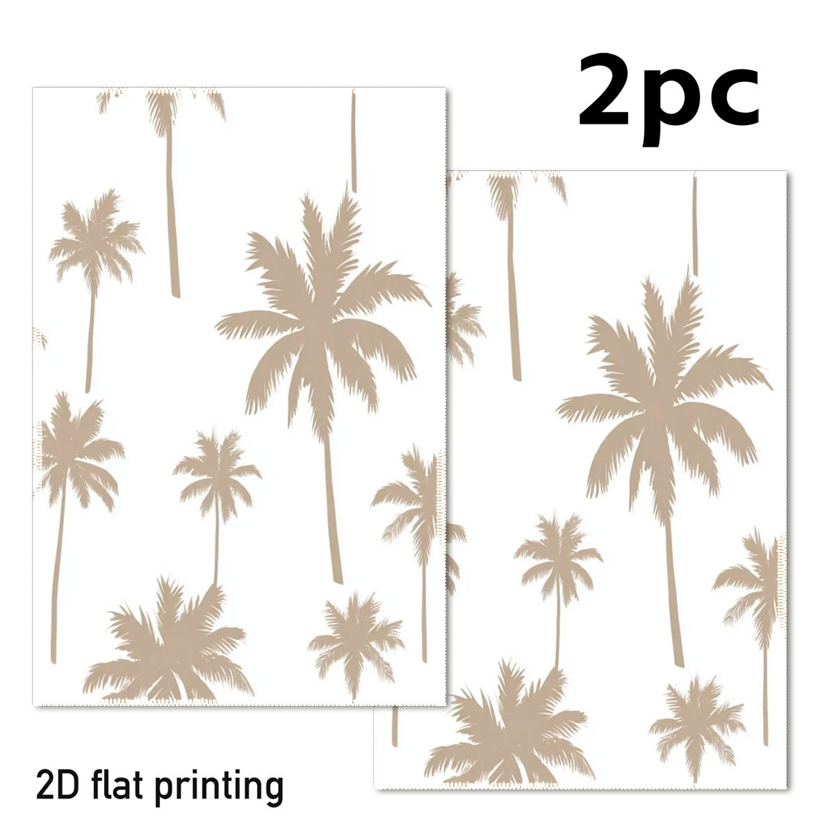 TEMU 2pcs Palm Tree Cleaning Cloths, Designed With Leaf Patterns, Are Soft And Absorbent, Making Them Ideal For Use On Kitchen Countertops, Bathroom