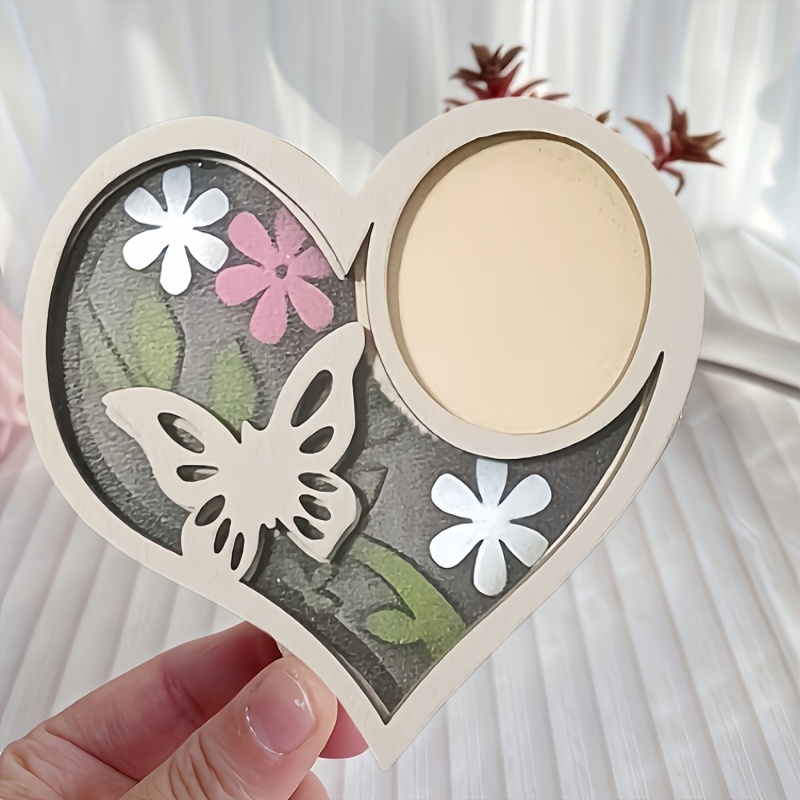 TEMU Elegant Vintage Wooden Holiday Candlestick, Tea Light Candle Holder With , Heart, Flower Patterns For Weddings, Baptisms, Parties, Home, Festive