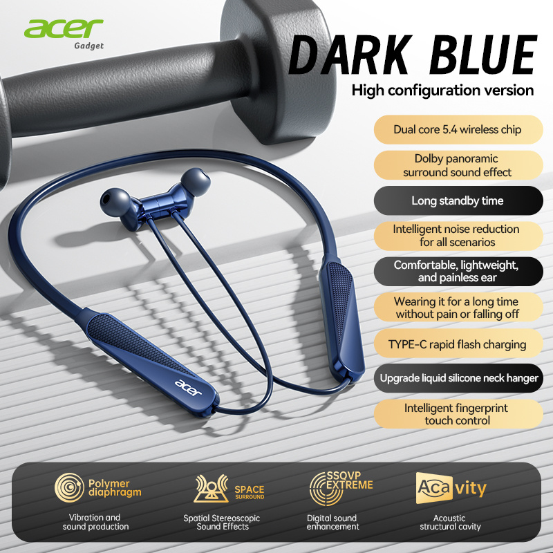 Image of [acer Brand Authentic] With Stylish In-ear Design, Long , High Capacity For Sports And Gaming, Low Latency Mode, Hd Calling, Audio, Ideal For Driving, Students, Business Trips, And Holiday Gifts