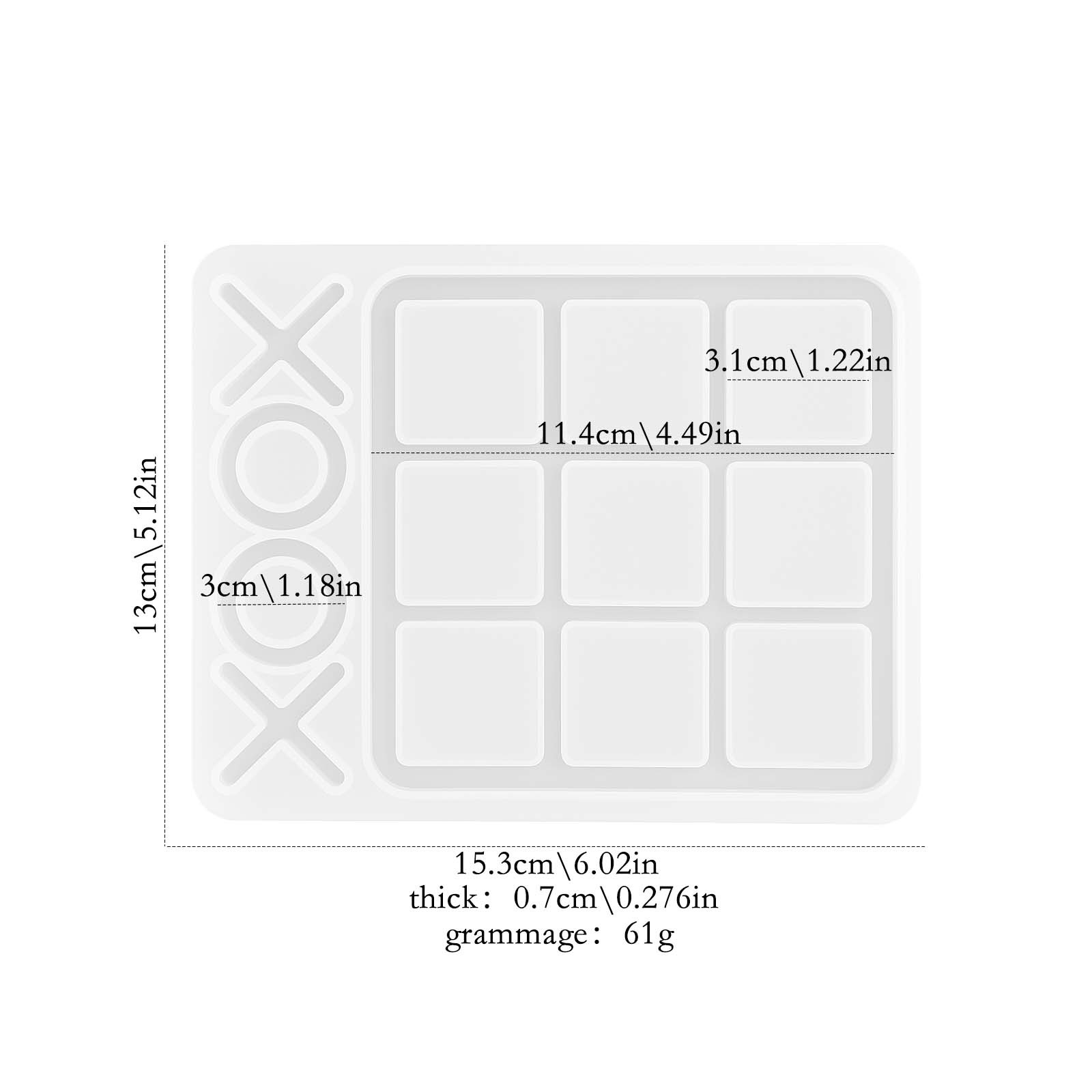 TEMU Chessboard & Piece Mold - Reusable Silicone Resin Mold Suitable For Diy Chess Boards, Compatible For Resin/copyboard/craft Boards, Easy Clean
