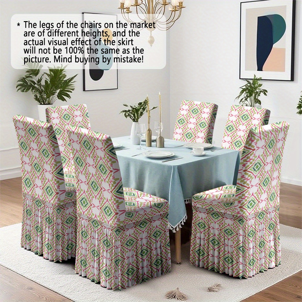 6pcs dining chair covers set stretch removable chair cover Temu