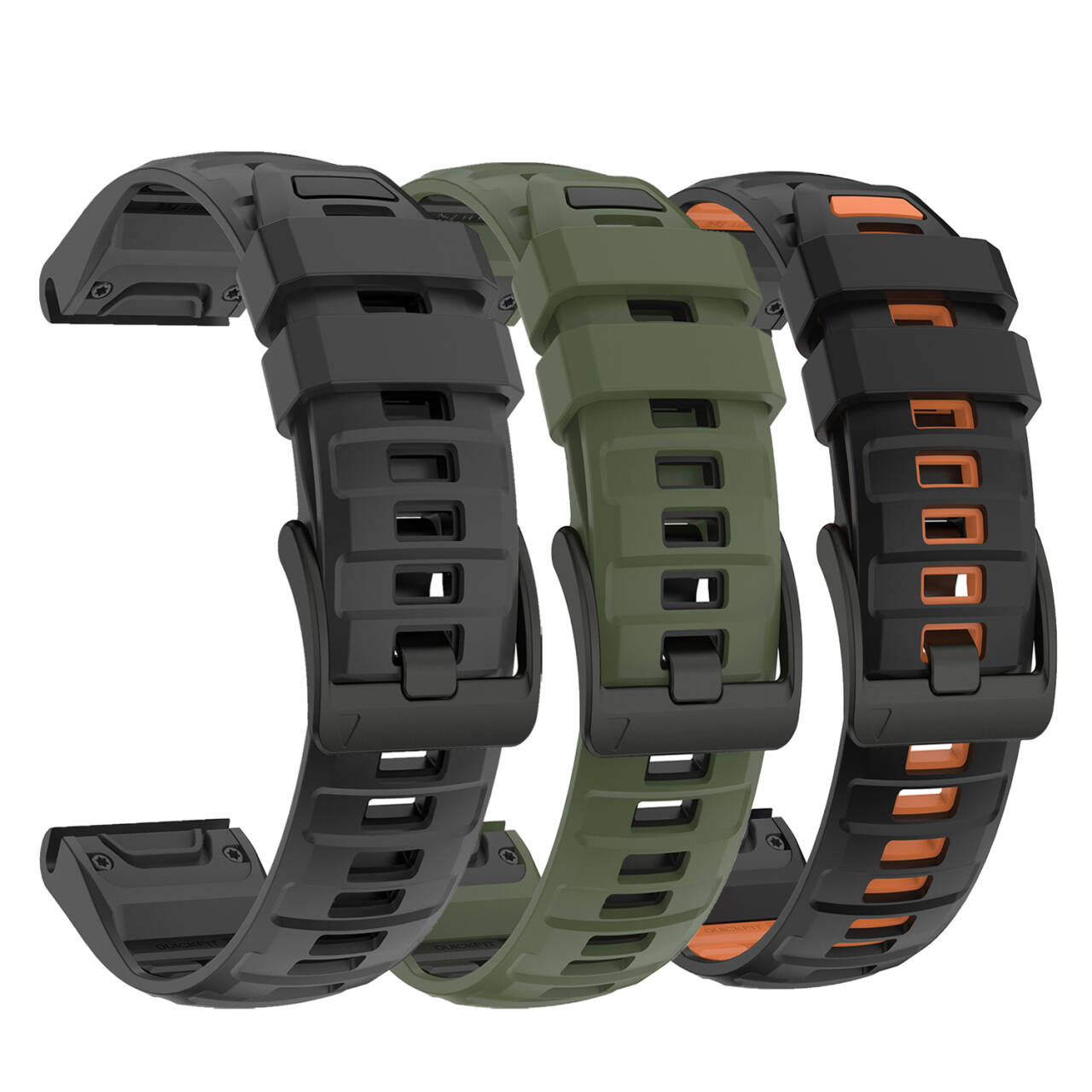 TEMU 3pcs/set Release Silicone Watch Band 26mm 22mm Fenix 8 9 47mm 51mm Bands 6x 6 Pro 7x 7 Pro Pro Enduro 2 Instinct 2 2x Watch Strap For Fenix 5 5x