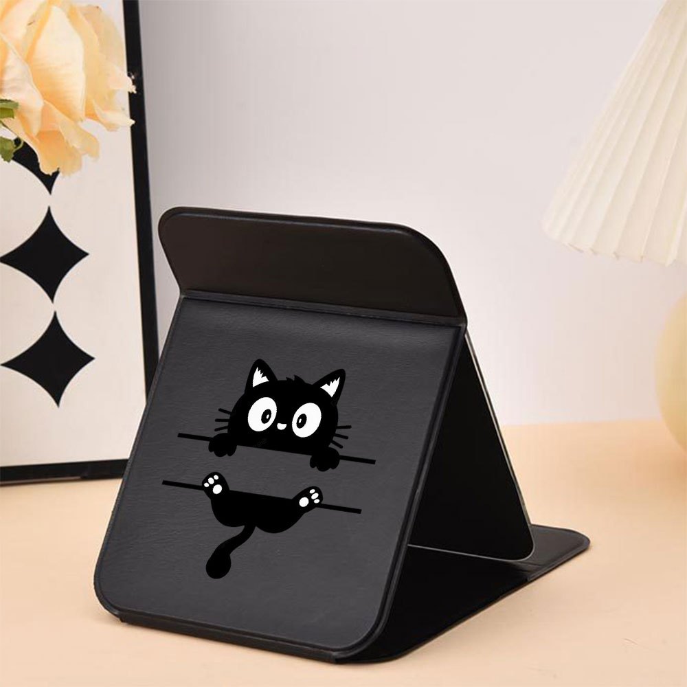 Cute Cat Standing Vanity Mirror with Portable Stand