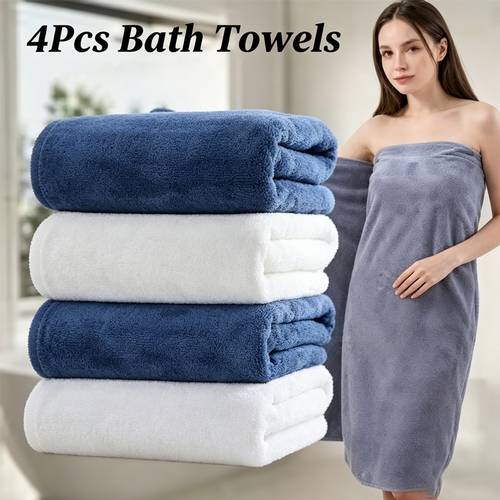 bath towels set of 4 8 large 28 x 56 bath towels absorbent quick dry bath sheets soft luxurious towels for bathroom gym super absorben large bath towel
