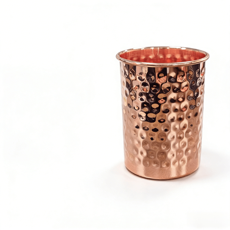 Image of Pure Copper Tumblers For Drinking, Handmade Finish Water Glasses, Healthy Copper Cups For Water& Juices