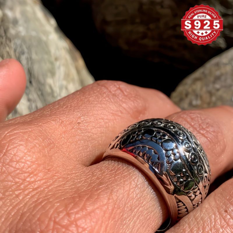 

Vintage Style 925 Sterling Silver Ring, , 925 Silver Plated, Hypoallergenic, For , Wedding, Gift-, Valentine's Day - All Suitable