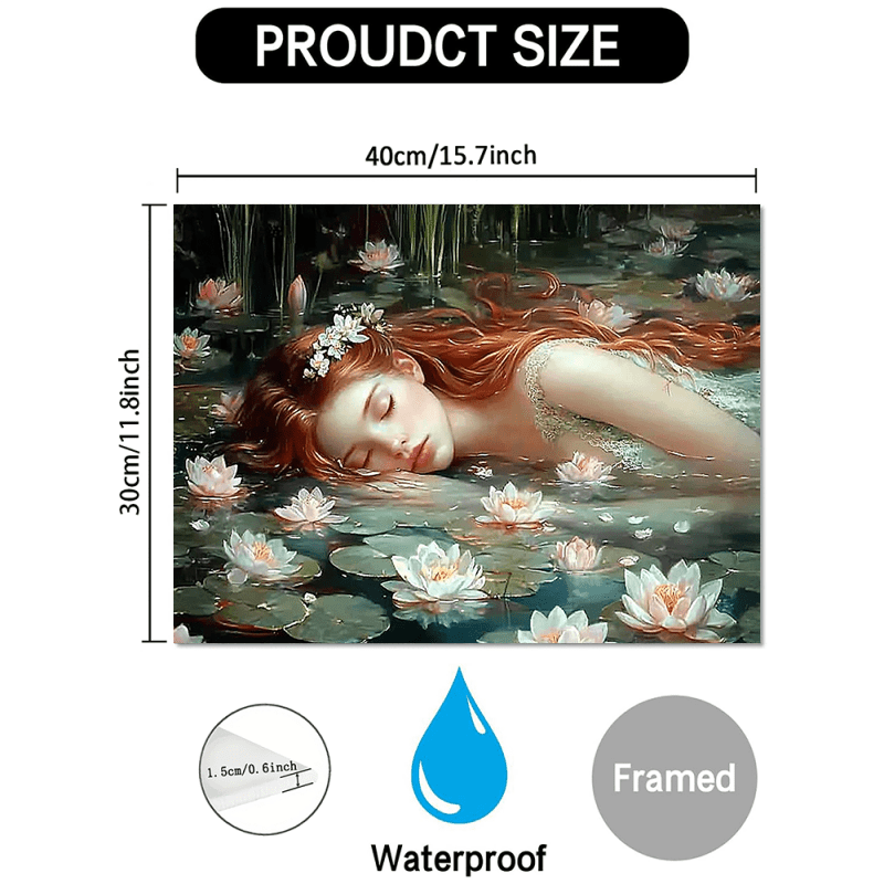 TEMU Canvas Art - 11.8"x15.7" Wooden Framed Wall Decor With And & White , Perfect For Home, Office, Anniversary, Wedding, Halloween, Or Bachelor