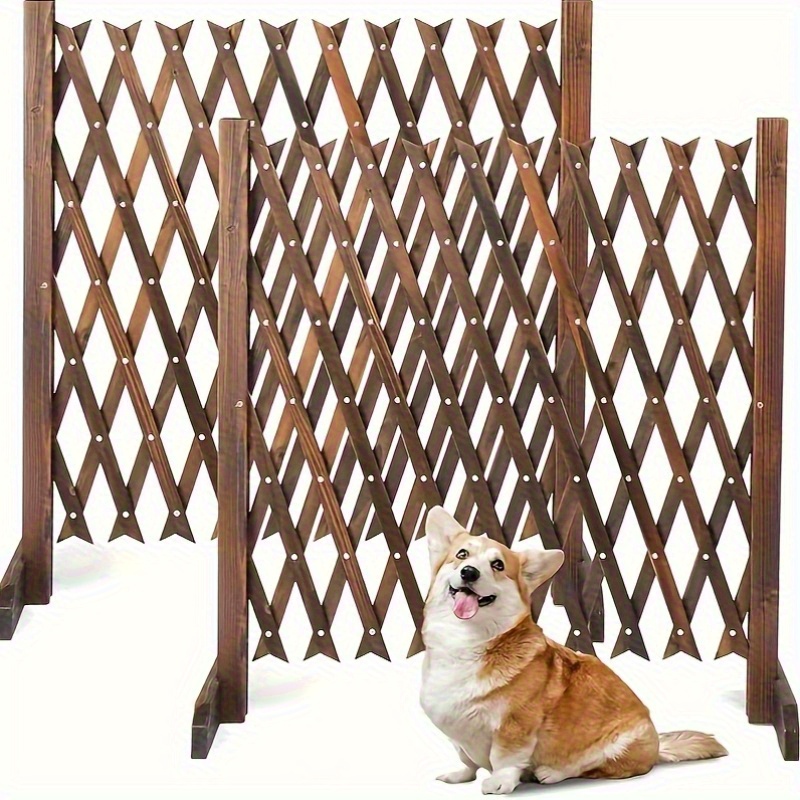 expandable fence, extendable independent wooden garden fence for