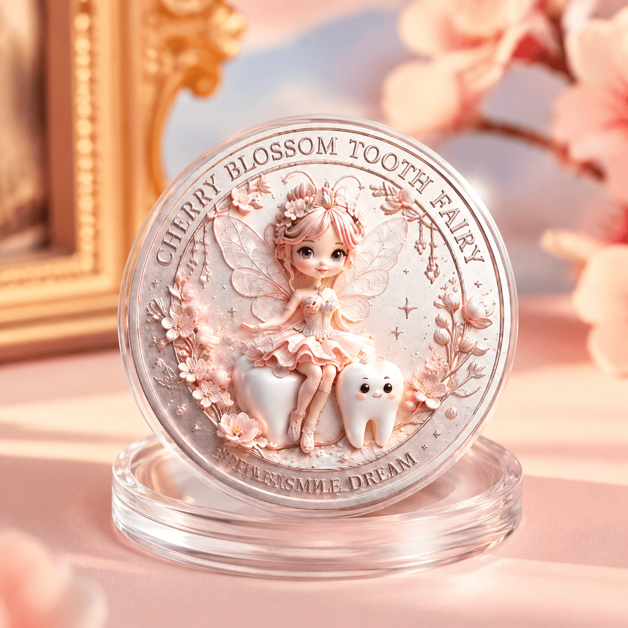 Cherry Blossom Tooth Fairy Theme Commemorative Coin