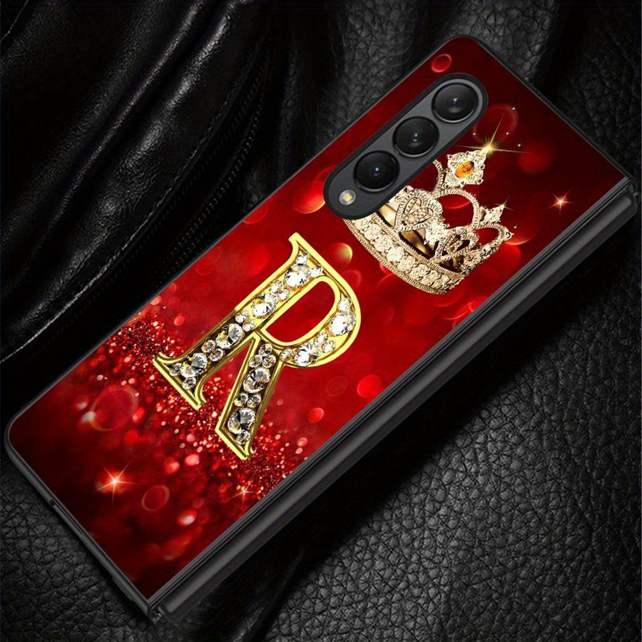 TEMU Red Letters Case Suitable For For Galaxy Z Fold 5 Z Fold 4 Z Fold 3 Z Fold 6 Back Cover