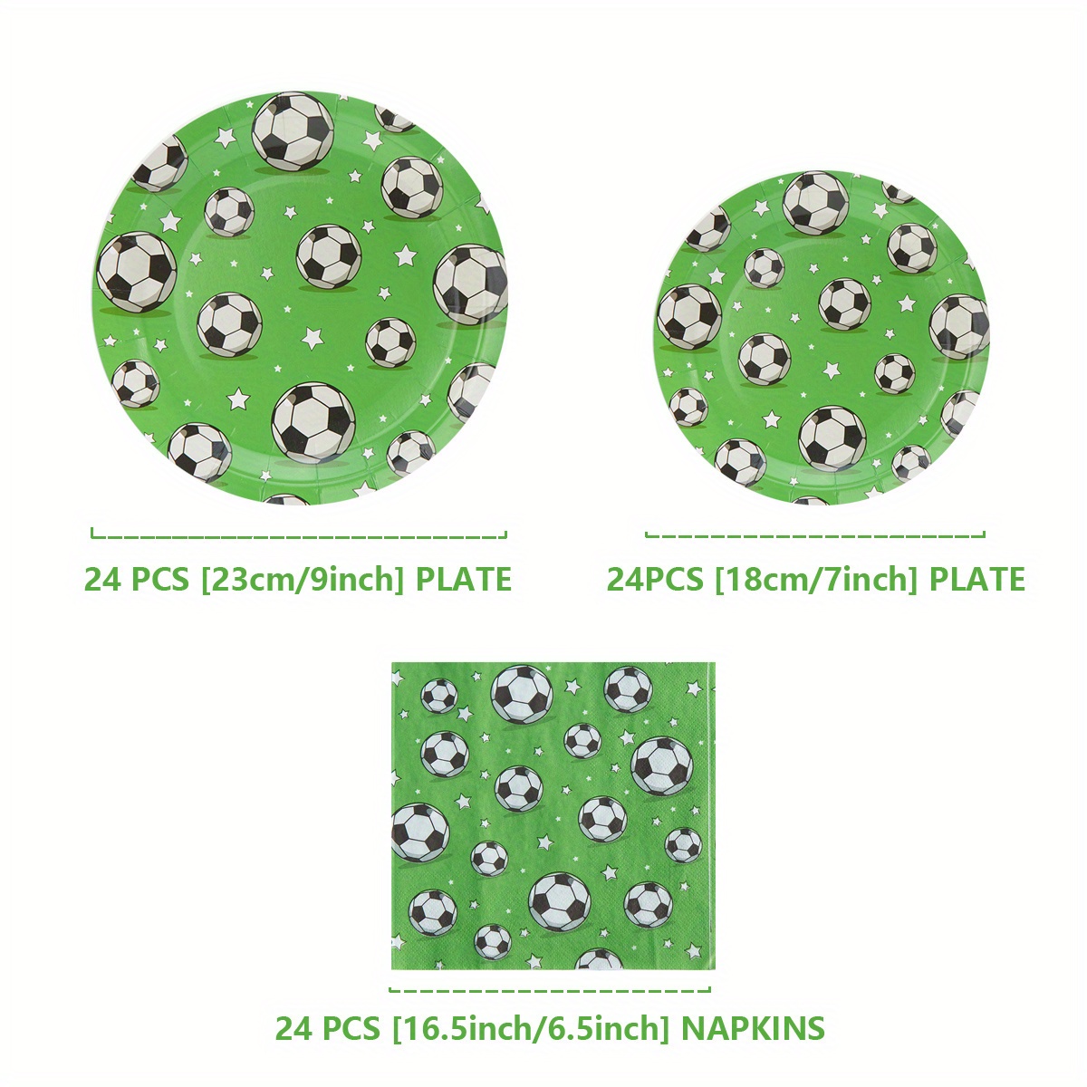 Set Of 72 Disposable Plates And Napkins Featuring A Football Design, 7/9 Inch Plates And Napkins For Football-themed Parties, Perfect For Gifts And Celebration Decorations
