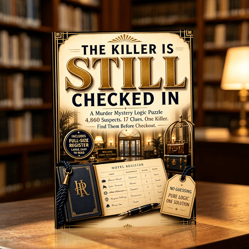 TEMU The Killer Is Still Checked In: A Murder Mystery Puzzle: 4, 860 . 17 Clues. Find Them Before . (one Killer )