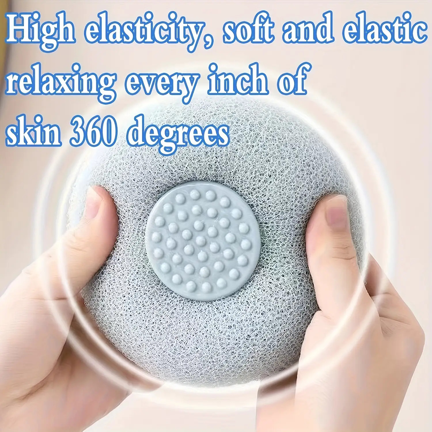 Exfoliating Shower Brush with Suction Cups- Massage Bath Ball Sponge, Suitable for Both Men And Women, Wall-Mounted Loofah, Random Colors.