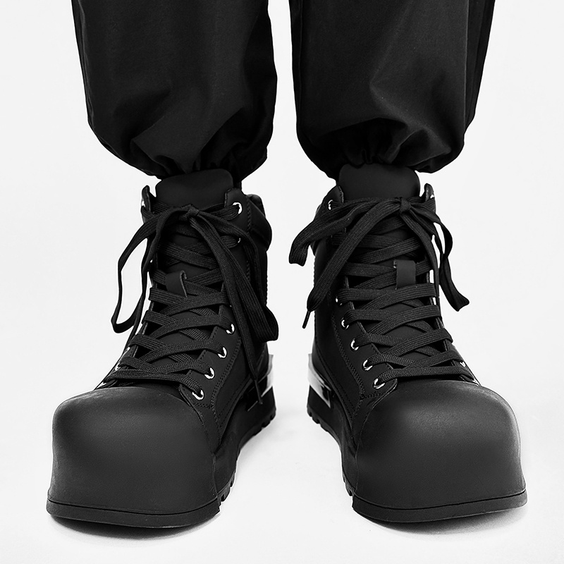 modern hightops mens chunky platform ankle boots trendy high Temu
