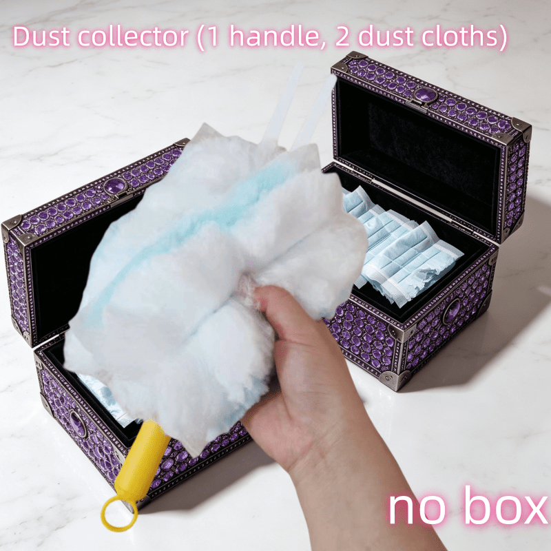 TEMU Static Dusting Cloth Set With Handle - Easy To Refill, Suitable For Cleaning Furniture, Electronics, And Blinds, Cleaning Supplies, Dust