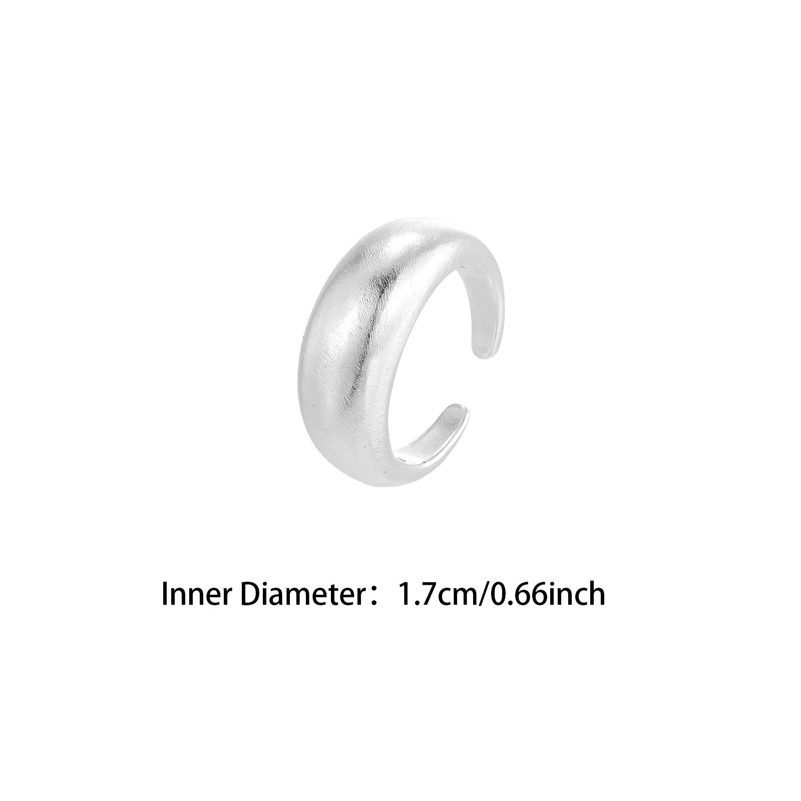 Simple Smooth-Finish Open-Ring Band, Versatile Gift