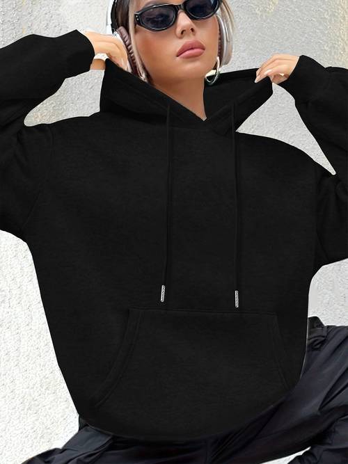 graphic print hoodie drawstring casual hooded sweatshirt for winter fall womens clothing