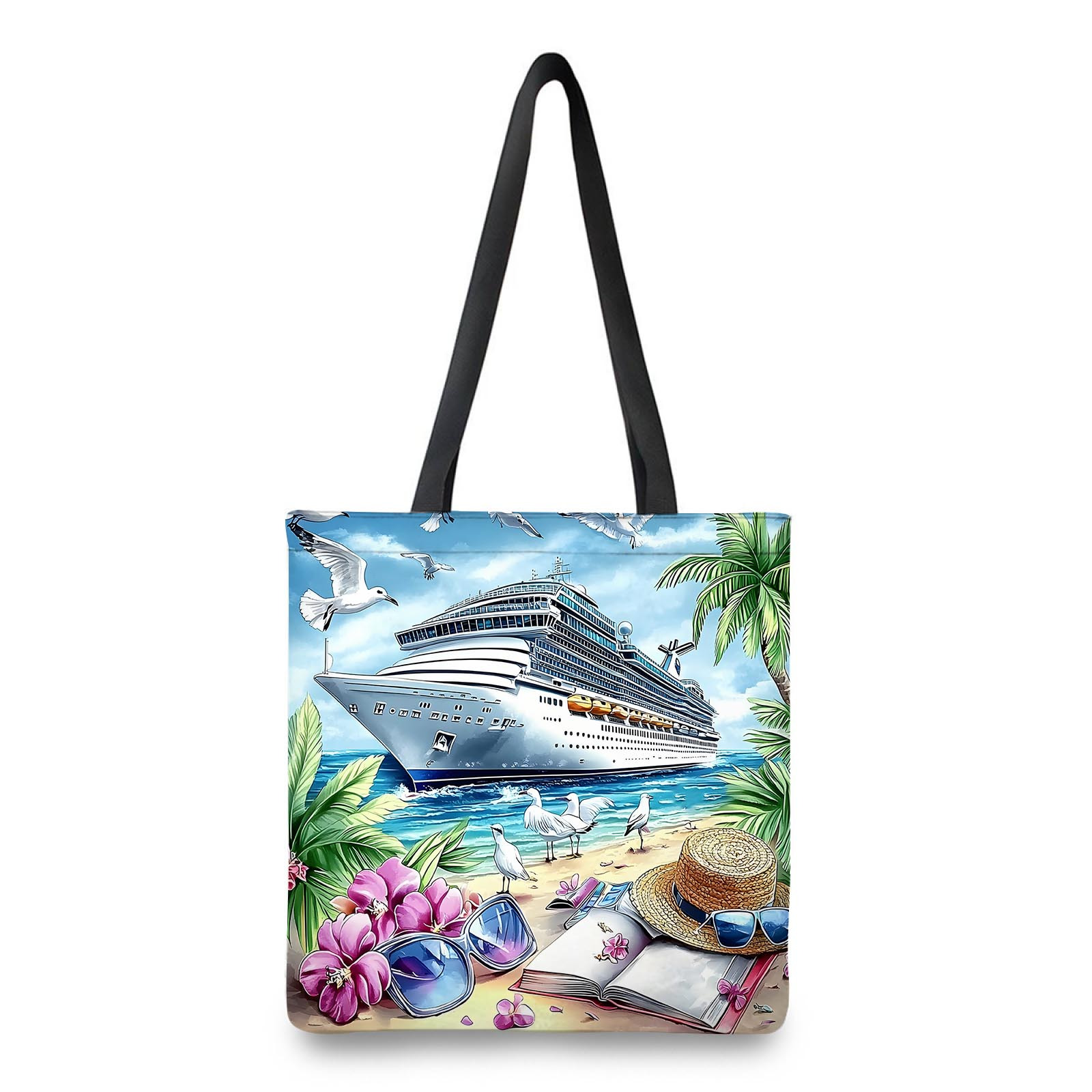 

Cruise Ship Tote Bag - Spacious & Lightweight, Shopping & Vacations, Polyester, Ideal Gift For Her