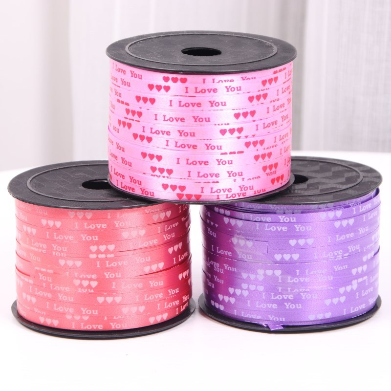 

Yards "i Love You" Roll, Plastic Craft Ribbon, For Valentine's Day, Wedding, Birthday Party Decor, Gifts & Floral Arrangements