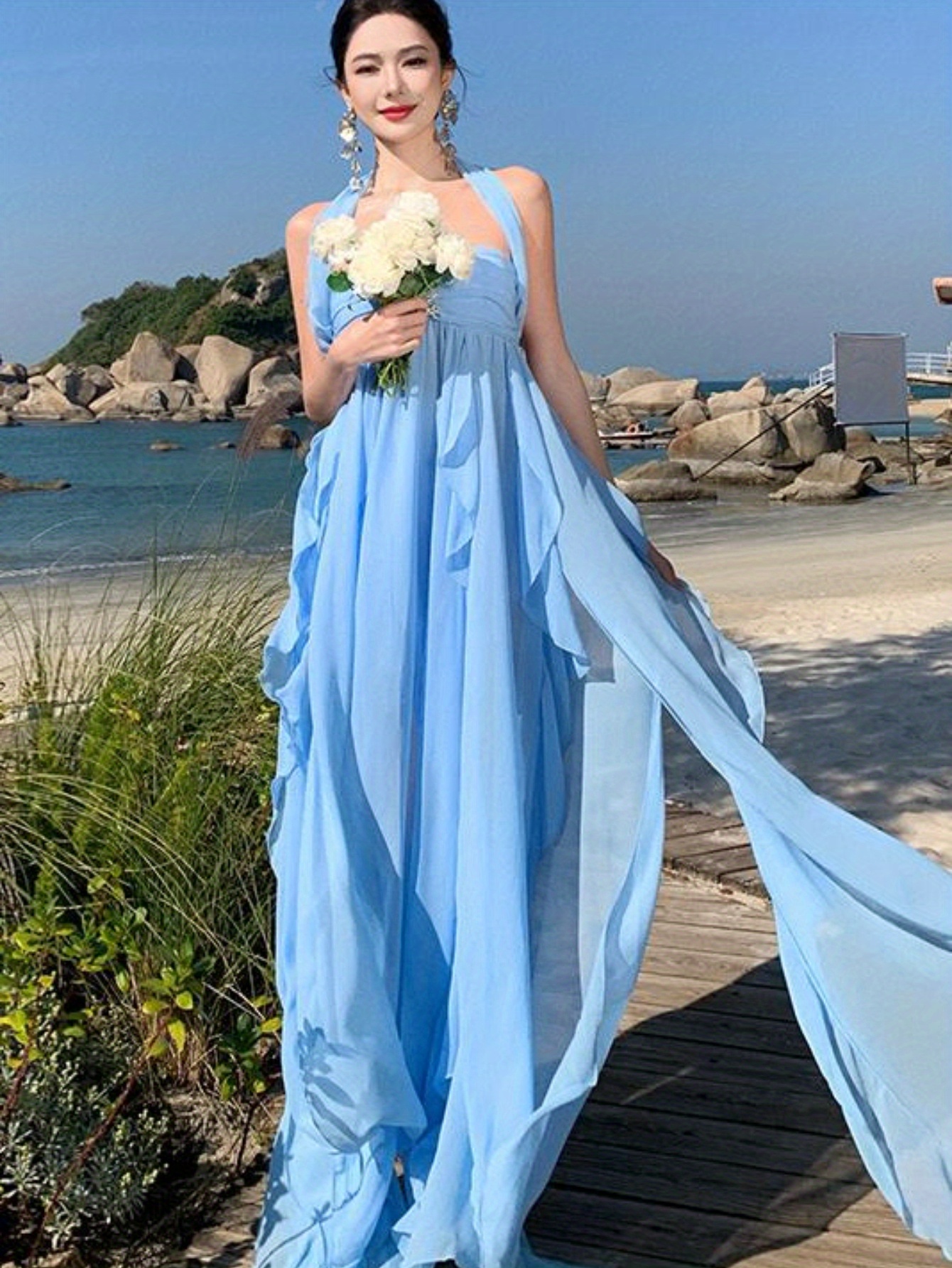 blue beach dress women Madeinsea© main image 1