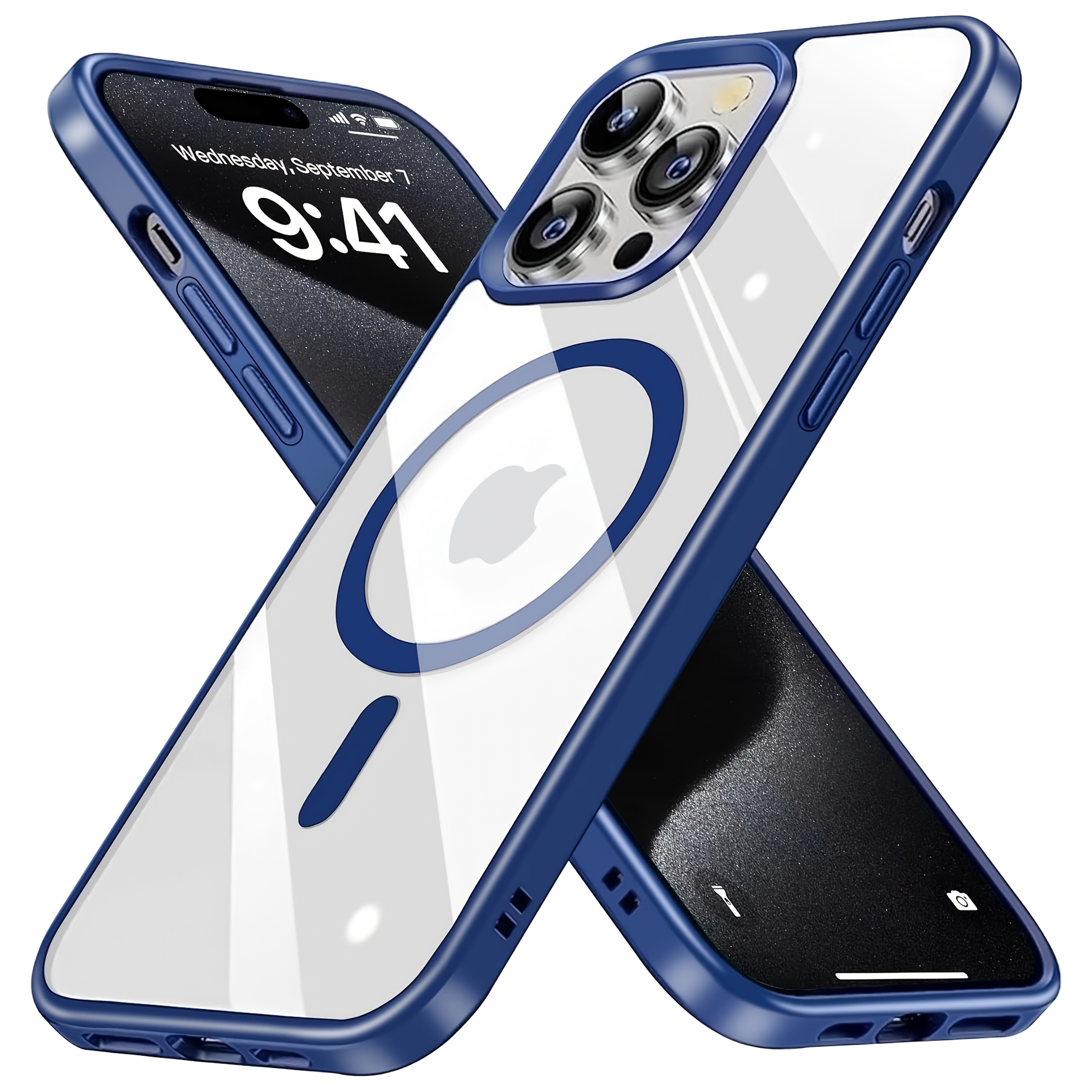 アイテム画像 【iPhone 17/16/15/14/13/12/11/Pro/Max/Plus/Mini/17Air対応】高品質 マグネット式 透明 スマホケース。耐衝撃性のある丈夫な透明デザイン。