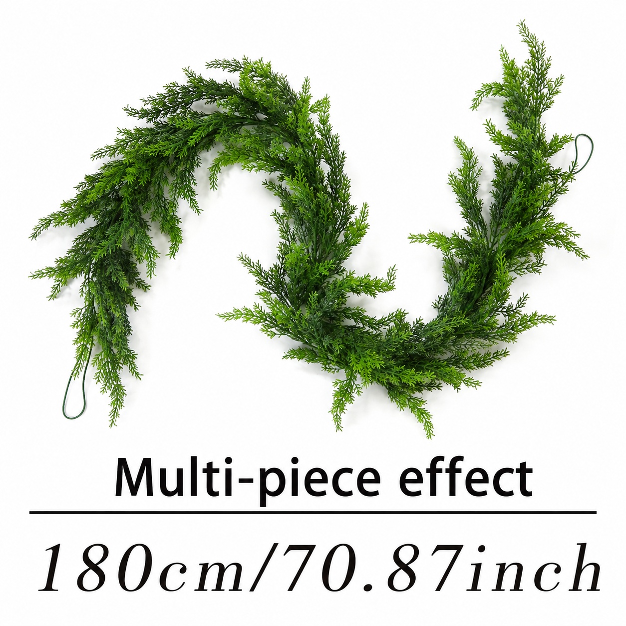 TEMU 4pcs Set Of Large Artificial Pine Cone Rattan Vines—realistic Evergreen Branches With Cedar Cones, Made Of High-density Plastic Suitable For