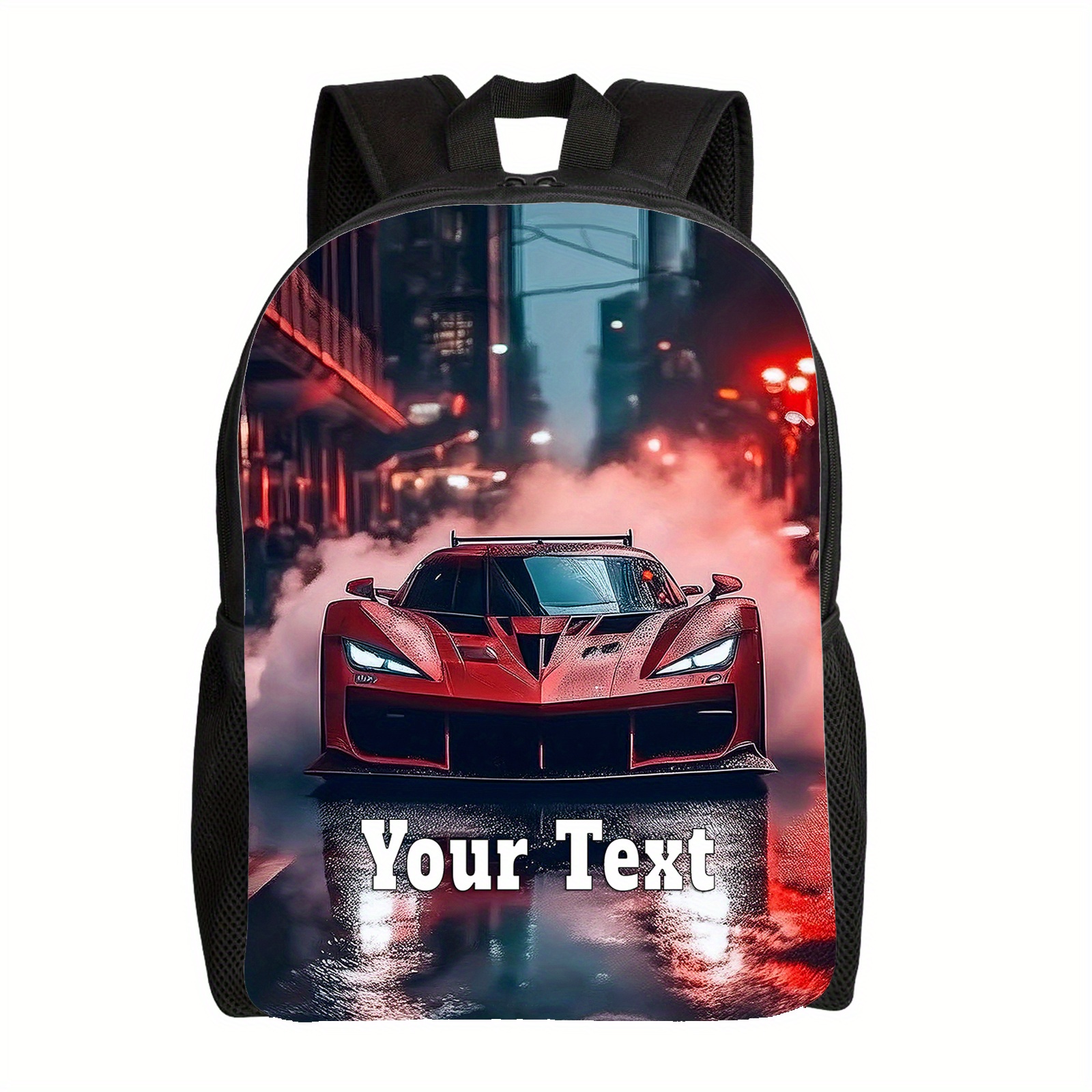 TEMU 1pc Customizable Backpack - Personalized "your Text" Lightweight Large Capacity Daypack For Work, College, Business - Durable Shoulder Bag With