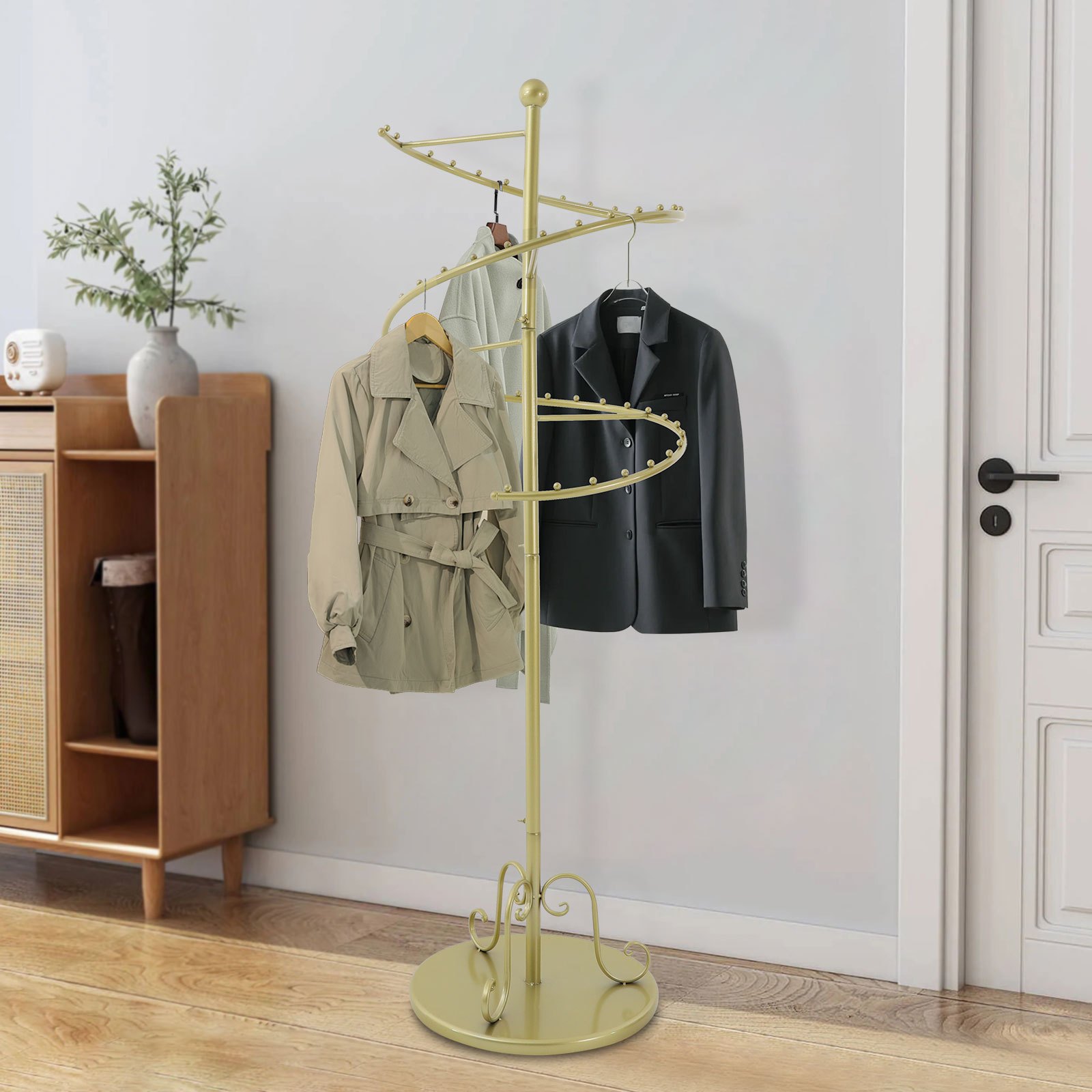 Image of Hanger -42 * 153cm - Golden, Suitable For Use In , Entrances, Bedrooms, Bathrooms, Closets, Laundry Rooms, Boutiques, Bathing Suit Stores, Stores, Clothing Stores Or For, Carbon Steel And Iron, Golden