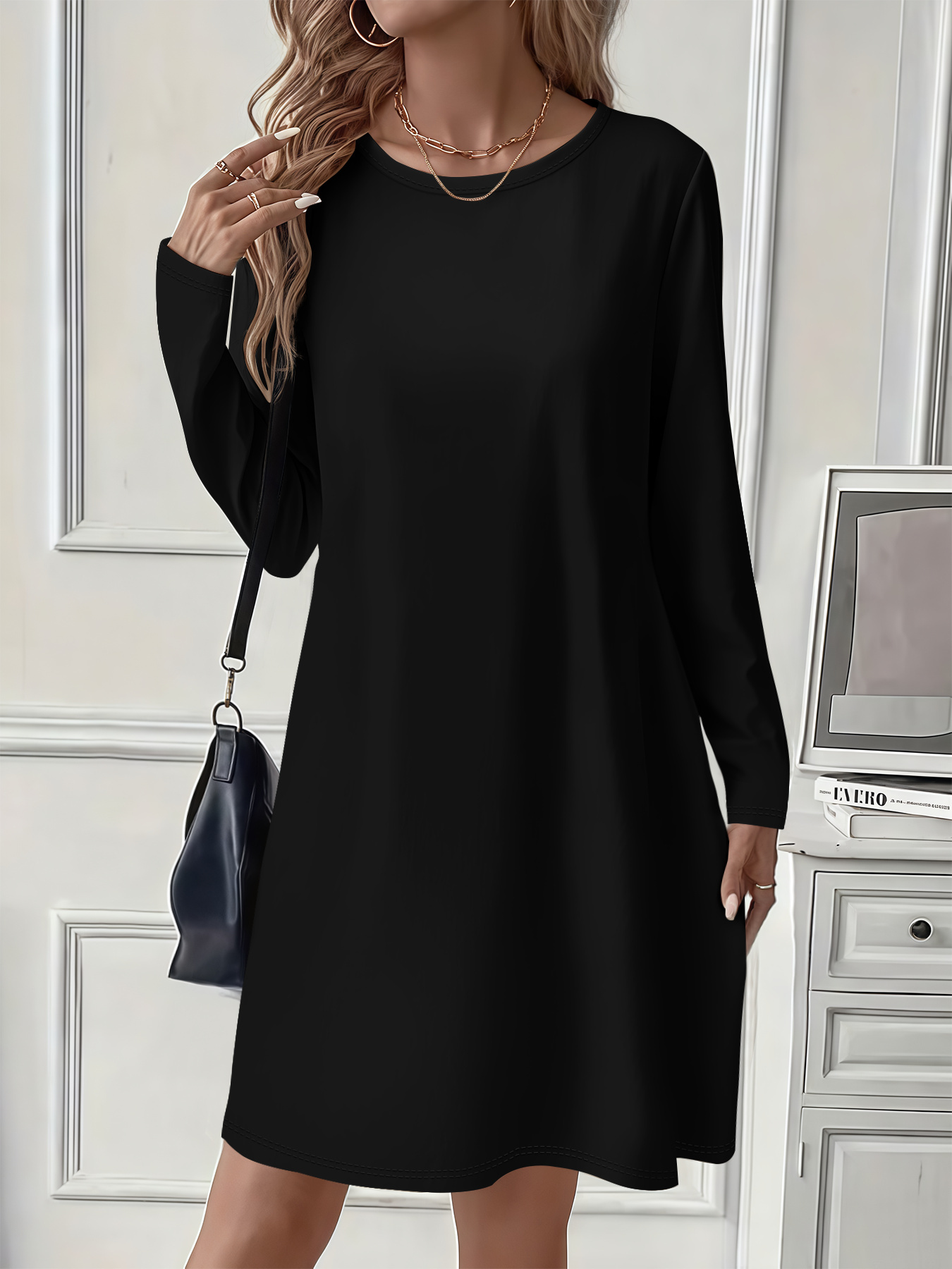 european american spring summer womens solid color casual