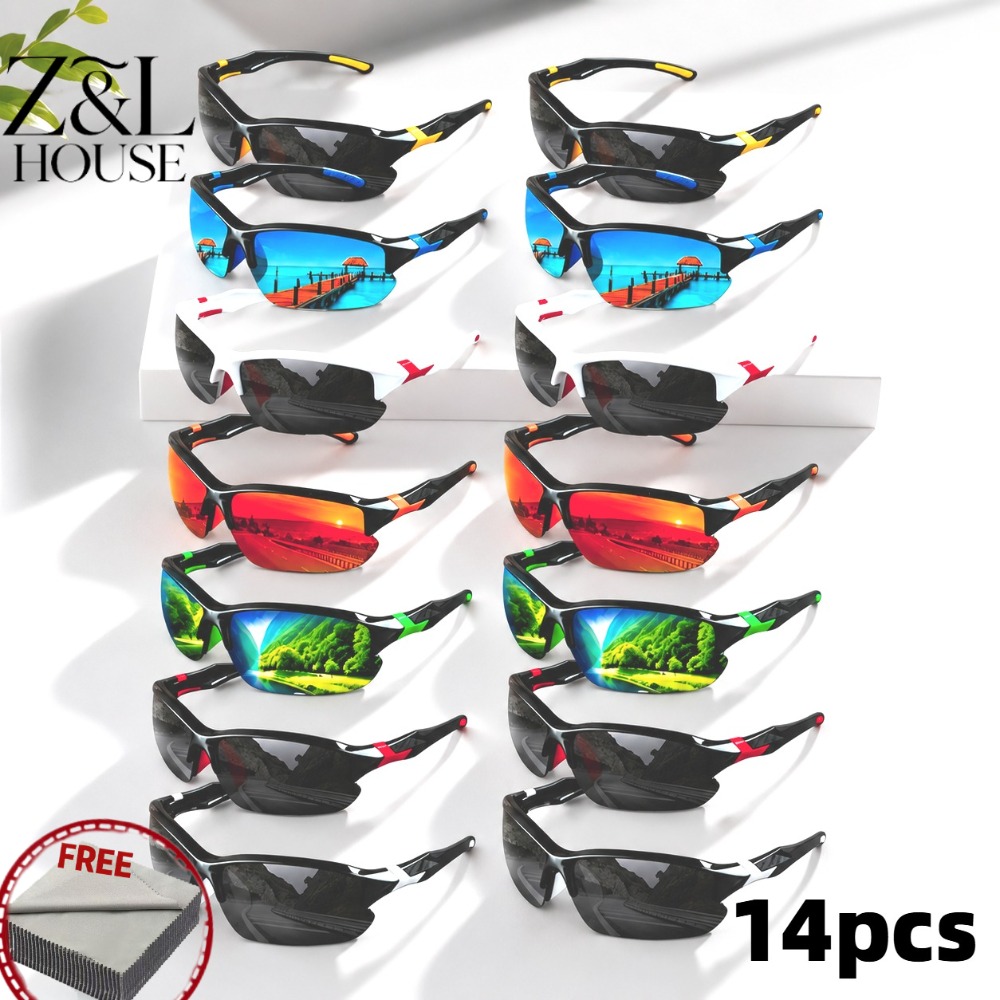 TEMU 14pcs Men's Retro Square Frame Glasses - Suitable For Casual & Outdoor Wear, & Decorative, Multi-grade Filtering, Durable Eyewear For , Vintage
