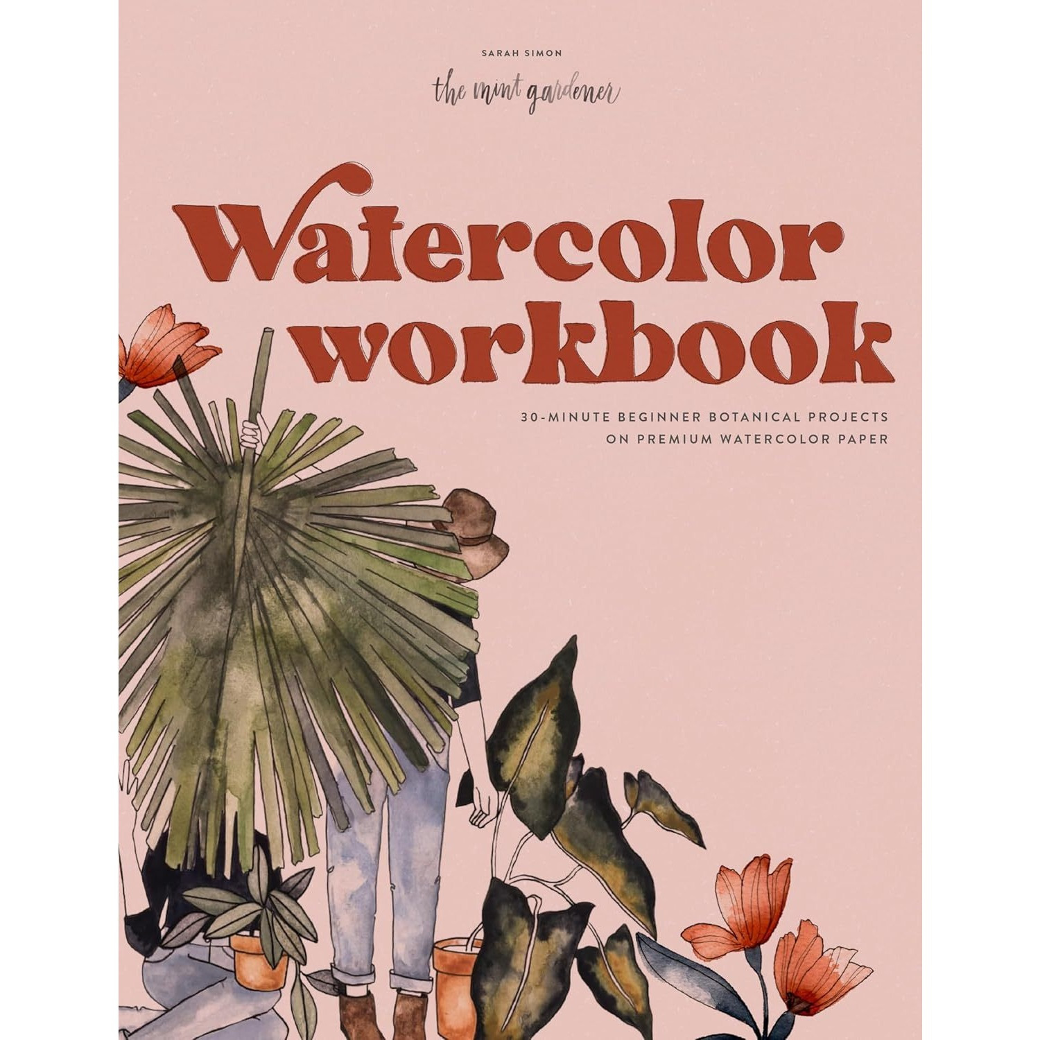 

1pc Watercolor Workbook For Beginners - 30-minute Botanical Drawing Projects, Paper, Art Manual