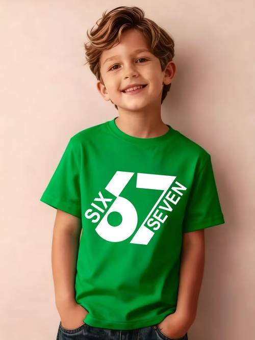 tricou de vară pentru băieți, cu mânecă scurtă, mărimi 6-7, imprimeu cu desene , top casual de exterior, ny-dx7586